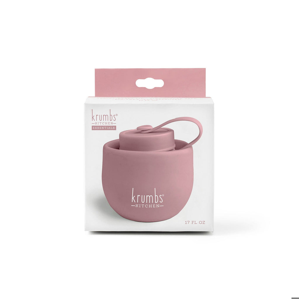 Krumbs Kitchen® Collapsible Silicone Water Bottle - Pink