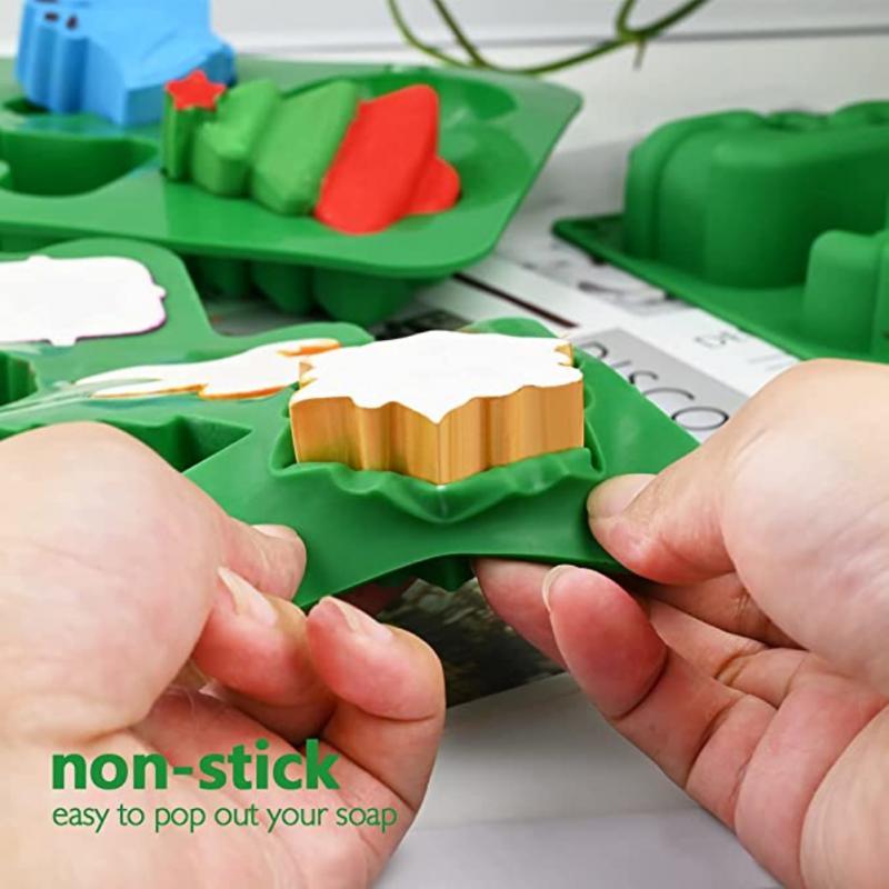 Christmas Silicone Candy Molds – Santa, Trees & Snowflakes