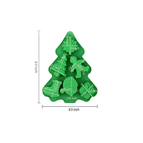 Christmas Silicone Candy Molds – Santa, Trees & Snowflakes