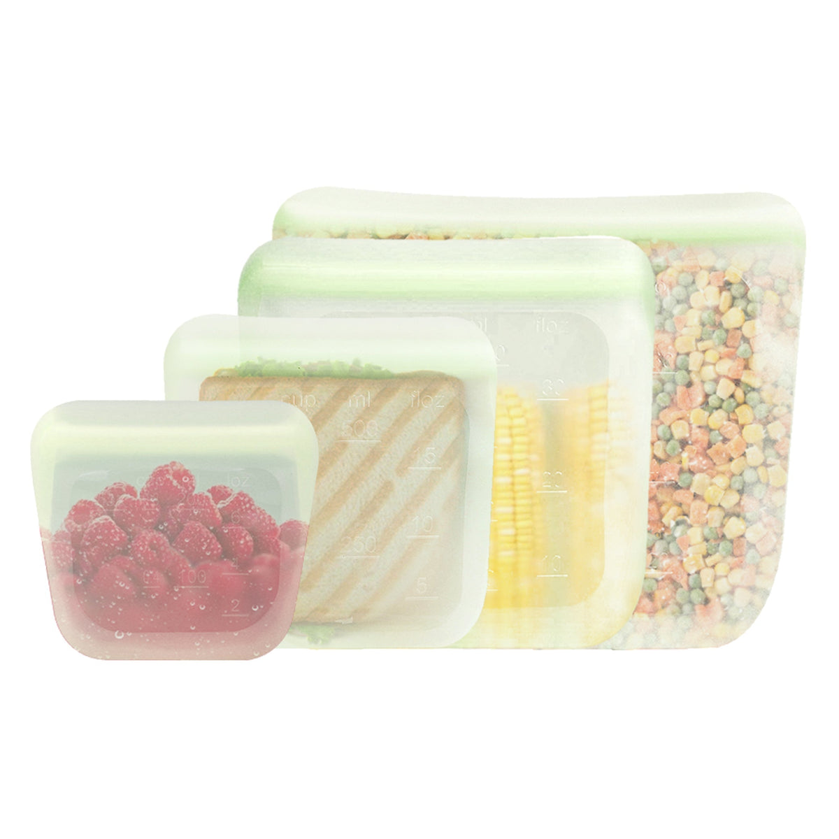 Purifyou Reusable Silicone Food Storage Bags – Multipacks