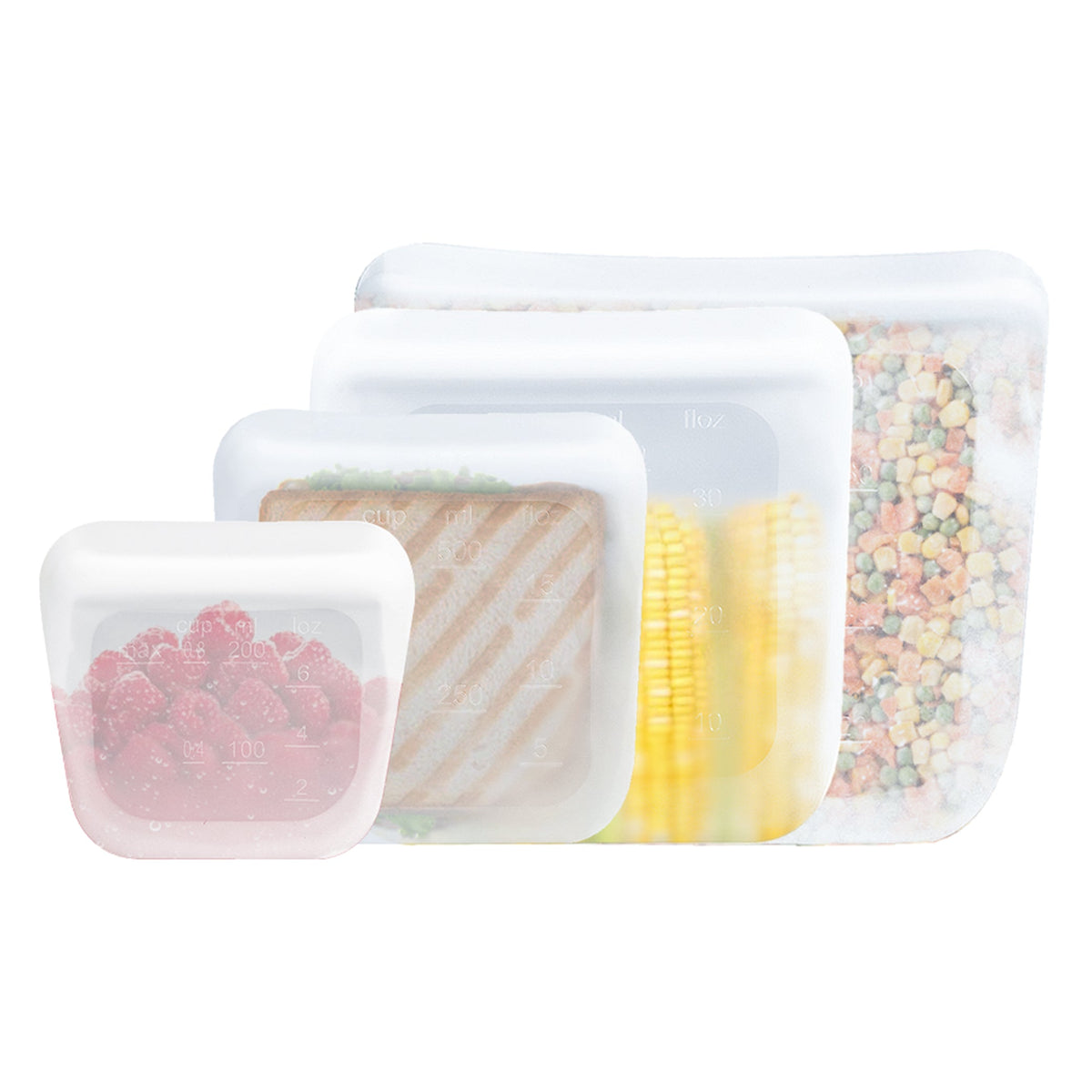 Purifyou Reusable Silicone Food Storage Bags – Multipacks