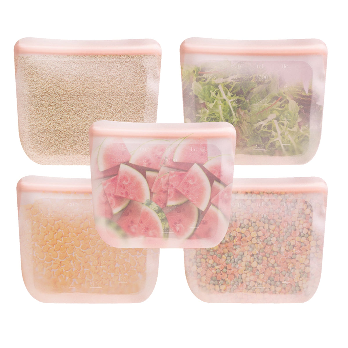 Purifyou Reusable Silicone Food Storage Bags – Multipacks