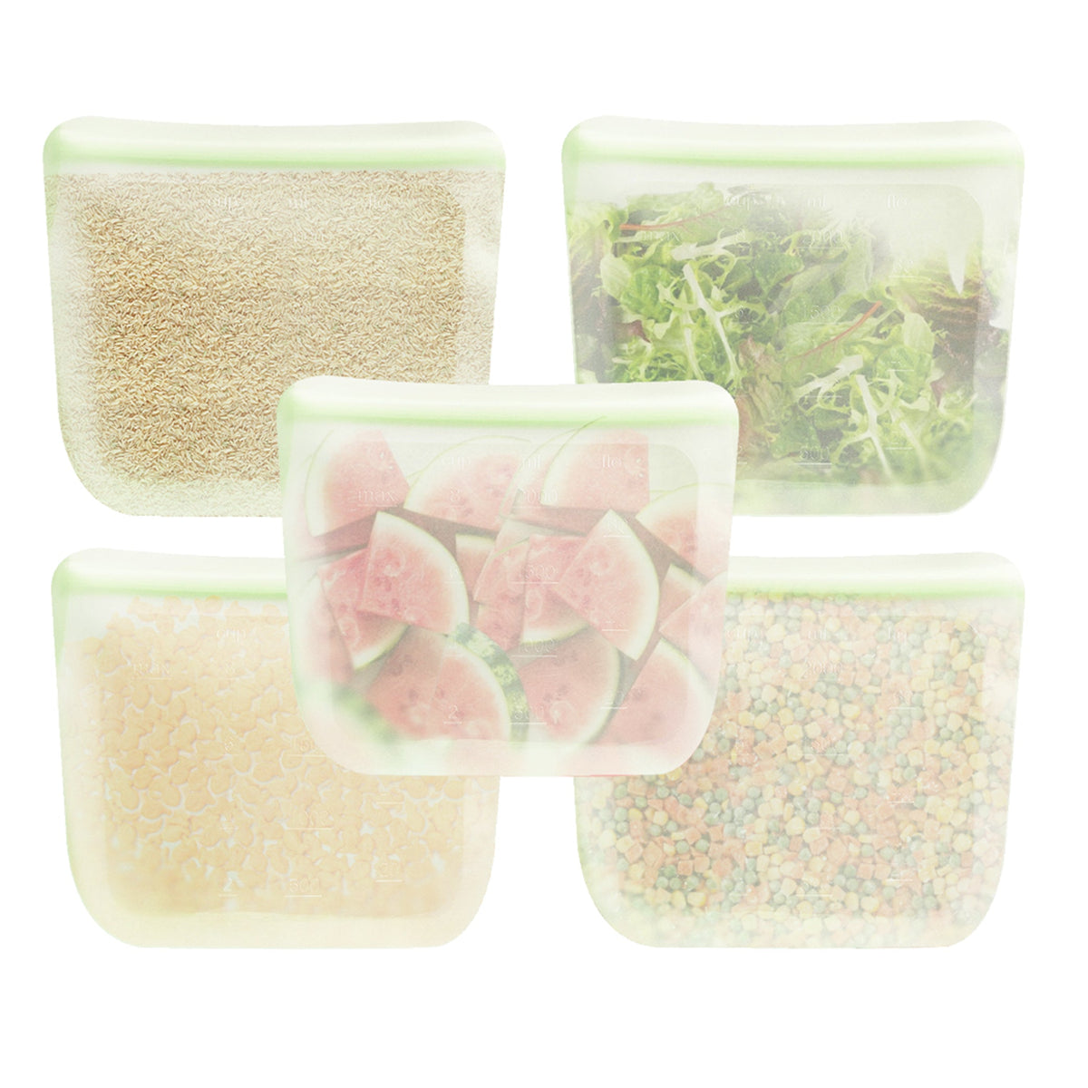 Purifyou Reusable Silicone Food Storage Bags – Multipacks