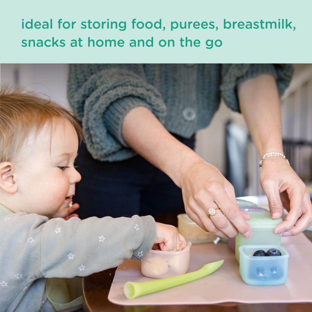 Olababy Silicone Baby Food Containers – 4-Pack
