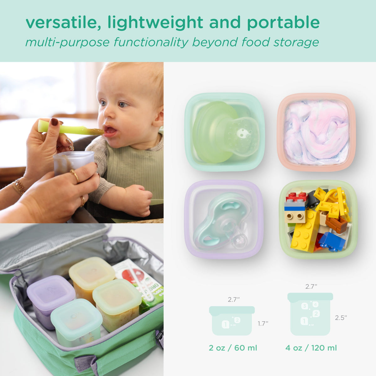 Olababy Silicone Baby Food Containers – 4-Pack